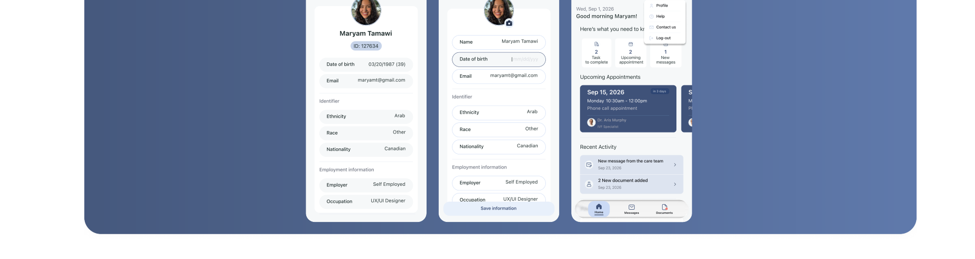 Fertility Patient Portal Redesign, section 10