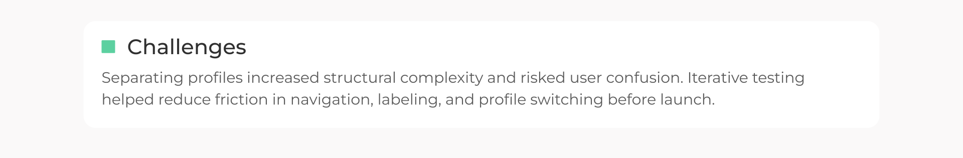 Profiles case study, section 11