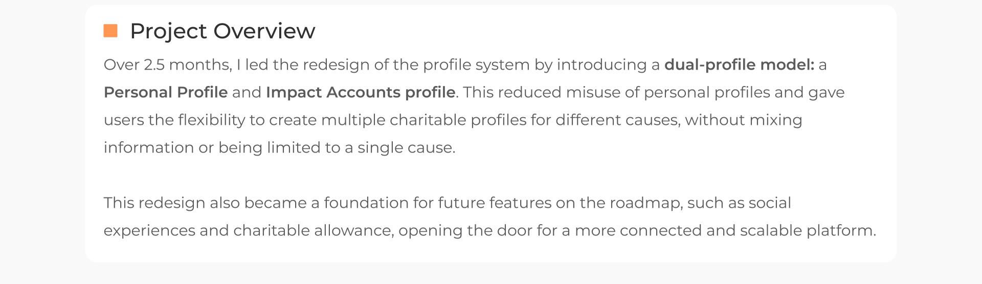 Profiles case study, section 2